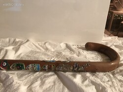 TÚRABOT - 11 db -  FÉM - TŰZZOMÁNC BILÉTA - 87 x 16 x 3 cm - RÉGI - OSZTRÁK - HIBÁTLAN