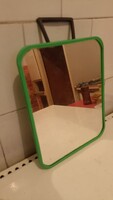 Retró fürdőszobai/borotválkozó tükör, műanyag kerettel