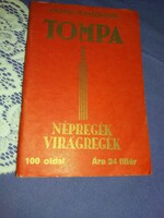 1920.cca.Antik Tompa Mihály - Népregék, Virágregék könyv képek szerint Magyar Népművelők