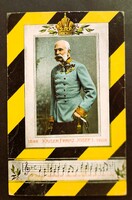 Cca 1908 FERENC JÓZSEF KORONÁS MAGYAR KIRÁLY 60 ÉV JUBILEUMI URALKODÓ KORABELI JUBILEUM EMLÉKLAP LAP