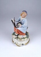 2A161 Tájképfestő - Capodimonte porcelán figura 17.3 cm