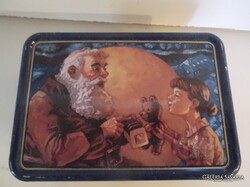 FÉMDOBOZ  - 16 x 11 x 5 cm - NÉMET - RETRO  - SZÉP ÁLLAPOT - HIBÁTLAN