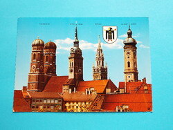 Képeslap (33) - Németország (NSZK) - München tornyai 1970-es évek