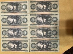 8 pcs. 10 Forints - sixth series 1962 October 12.