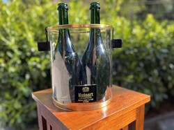 CHAMPAGNE CLUB - Dom Ruinart 2 palackos plexi pezsgőhűtő veder – 1980-as évek