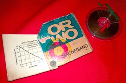 Régi ORWO orsós magnetofon szalag orsón dobozával jó állapotban