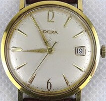 2A244 Régi bőrszíjas DOXA karóra működő állapotban