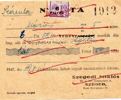 Nyugta számlailletékkel, Kéményseprési.