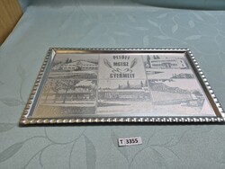 T3355 Petőfi MGTSZ Gyermely alumínium tálca 37x22cm