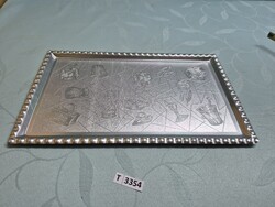 T3354 Retro italos-lámpás alumínium tálca 33x20cm