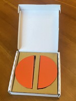 BEGRIPA, IKEA DESIGN JOHANNA JELINEK, NARANCS SZÍNŰ FÉM, RETRO, KOMÓD, FIÓK FOGANTYÚ 13 CM