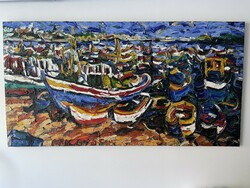 Medgyessy-Kovács Gyula Kikötő nagy méret 200x100 cm