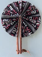 Kézzel készült legyező Szenegálból, 26 cm átmérő