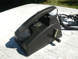 Régi , retró postás  üzemi , szolgálati kurblis telefon