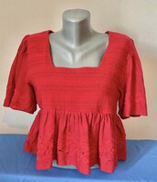 ZARA blúz, felső, tűzpiros L-42