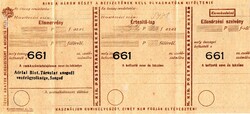 Régi csekk reklámmal: Szeged, Adriai Biztosító.
