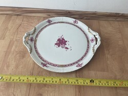 Herendi porcelán Aponyi purpur torta tál