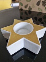 Vintage Arzberg porcelán mécsestartó – Aranyozott csillag forma mérete 11x4cm