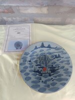 18 Sz .antik Kínai tányér. Certifikációval.