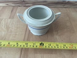 Zsolnay manófüles porcelán cukor tartó, tető nélkül