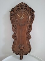Violin-Shaped Carved Wooden Wall Clock