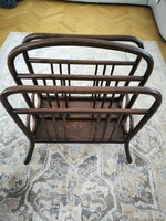 Antik Thonet tonett jelzett újsàgtartó , szecessziós korú eredeti bútor kiegészítő