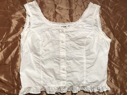 BLÚZ - NŐI - WOMAN - HÍMZETT - mell - 96 cm - hossz - 46 cm  - PAMUT - HIBÁTLAN