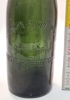 "Schönborn-Buchheim Gróf Sörgyára Munkács-Őrhegyalja 0.45l" sötétzöld sörösüveg (3818)