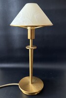 Vintage Holtkötter antikolt bronz asztali lámpa – Alabástrom üvegbúrával