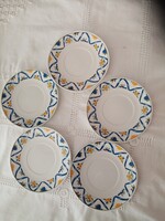 MasterChef Porcelain Plus - 5 db kék - sárga mintás süteményes tányér vagy csészealj