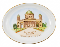 Herendi tálka ,,ESZTERGOM BAZILIKA ESZTERGOM EZER ÉVES"- felirattal