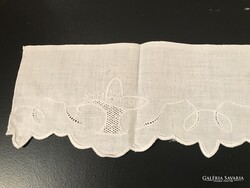 POLCCSÍK - HÍMZETT - KÉZIMUNKA - 97 x 10 cm - LENVÁSZON - HIBÁTLAN