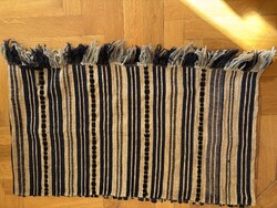Régi lenvászon szőttes padtakaró / ágyvégi futó – 180×56 cm