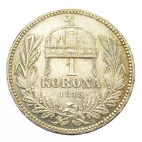 Magyarország,1 korona 1915 EF+ ezüst 5g835