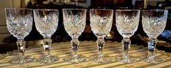 Hat darabos metszett kristály pohár készlet – Kisméretű, elegáns szett hibátlan állapotban
