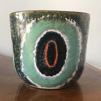 Retro kerámia kaspó 16x14cm