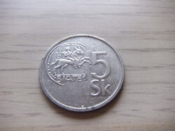 5  Korona  1994   Szlovákia    A képen látható állapotban