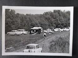 Régi fotó  - Kempingezők Vadkemping Trabantok 1970-es évek