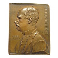 Ausztria,Anton Scharff: Anton Dreher - A Dreher sörgyár 25. évfordulója 1895 EF+ bronz 37x46mm