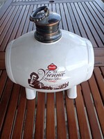 Steffl "The Original Vienna Lager Beer" feliratú, vintage porcelán söröshordó./ Sör/Sörimàdo/Ajándék