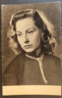 Cca. 1947 KOMLÓS JUCI SZÍNÉSZ MAGYAR NEMZET SZÍNÉSZE KORABELI EREDETI FOTÓ LAP KÉP