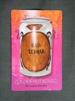 Kártyanaptár,Gyógyszertár,patika,zöldes hutaüveg, 2020  (5)