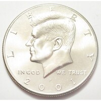 USA,half dollar 2001 P aUNC+ nikkel