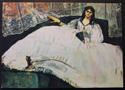 Képeslap, Művészet, Manet-Hölgy legyezővel