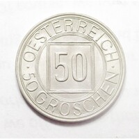 Ausztria,50 groschen 1934 aUNC+ nikkel