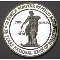 Magyarország,75 forint 1999 PP - 75 éves a Magyar Nemzeti Bank UNC ezüst 31.46g925