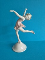 Metzler & Ortloff német  porcelán balerina 20 cm