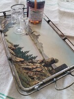 Faience Tray with Painting - 'In the Style of Turn-of-the-Century Pomp'