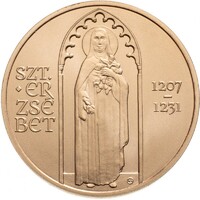 Magyarország,2000 forint 2021 -  Árpád-házi Szent Erzsébet UNC nikkel
