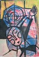 Szentendrei festő ,Anna Margit : Csendes segélykiáltás”75x90 cm.